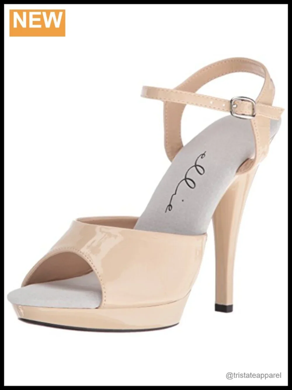 Platform Heeled Sandals with Peep Toe Faux Leather Ankle Strap for Pole Fitness